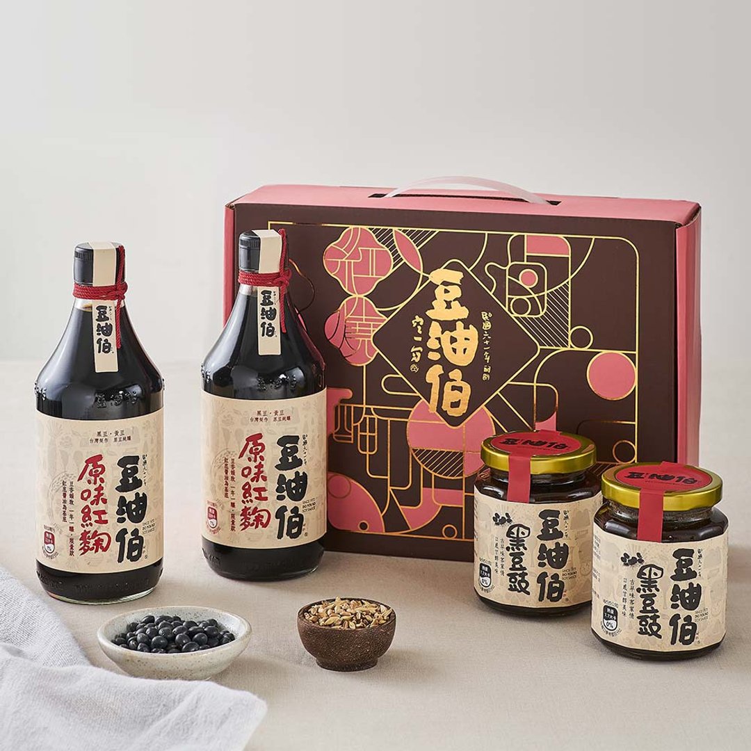 【豆油伯】红麴飘香酱油酱料礼盒组 - 酱料/调味料 - 玻璃 