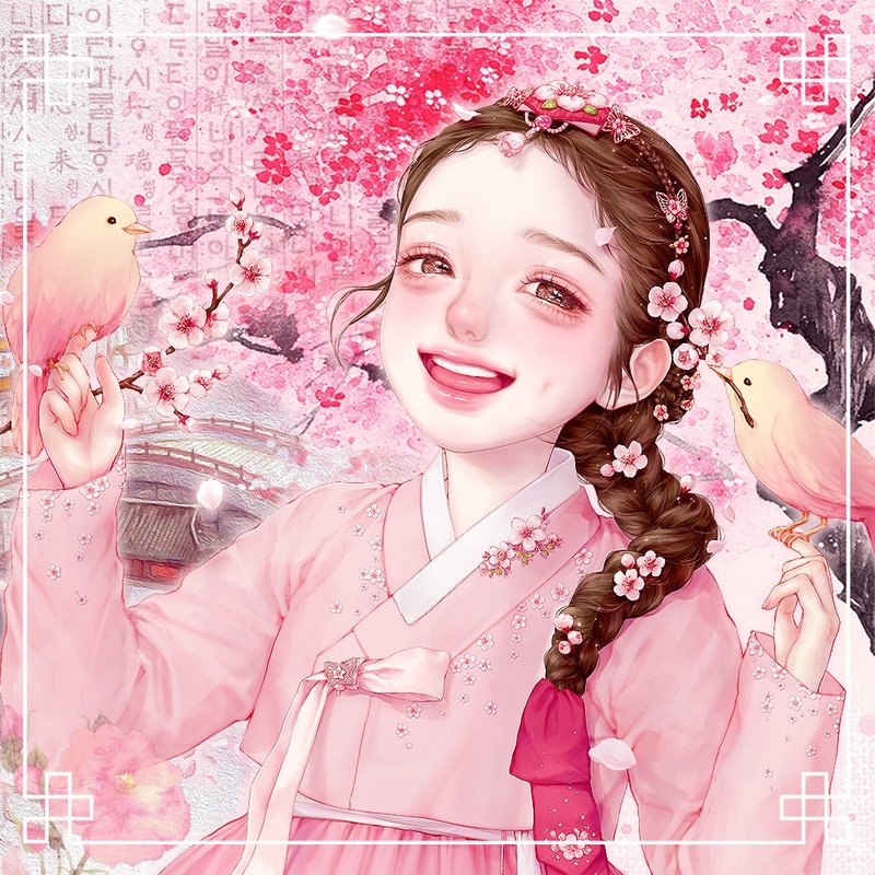 （小女孩）哭泣的夫妇（6 种颜色） - 贴纸 - 纸 