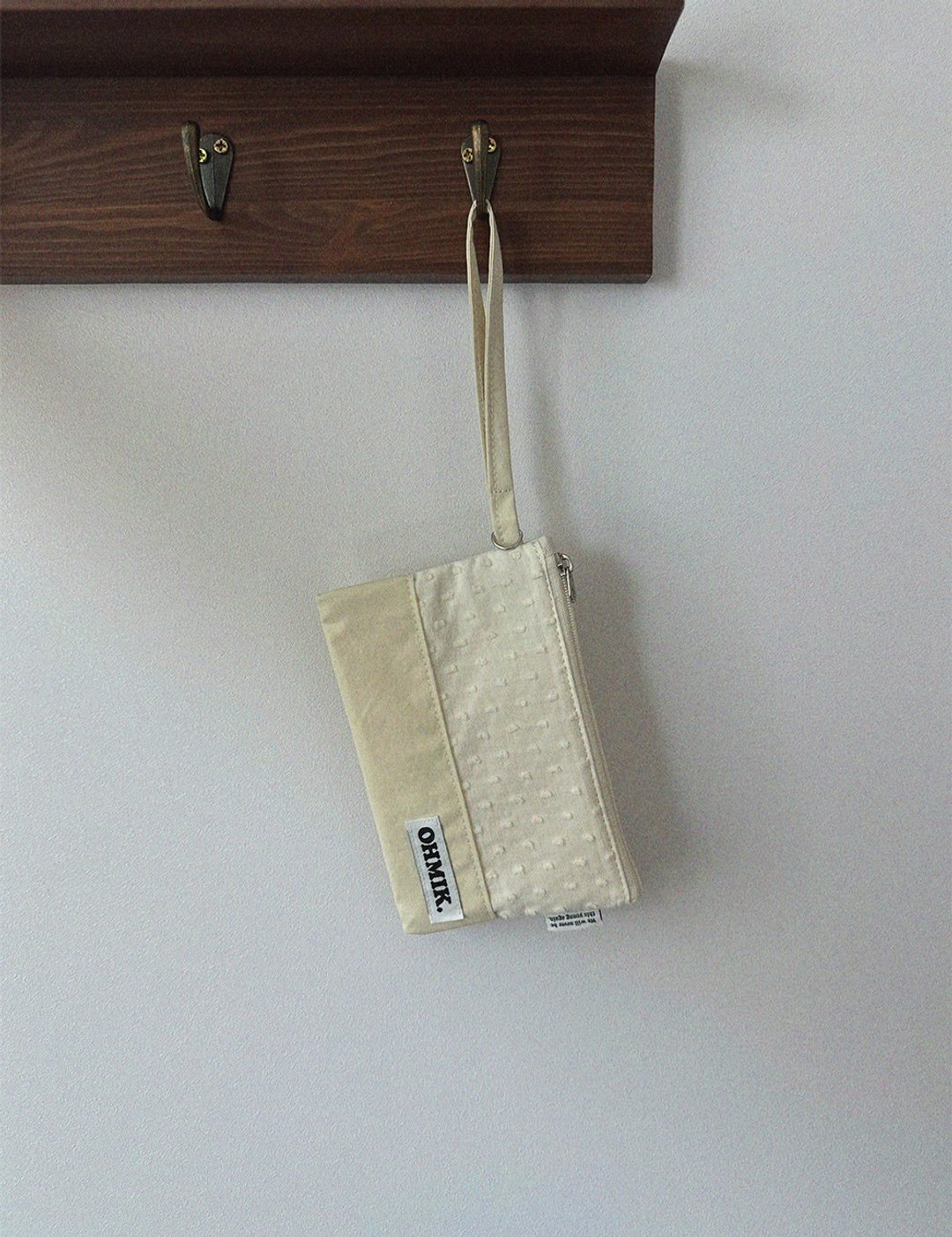相机包 奶油白 - 化妆包/杂物包 - 棉 白色