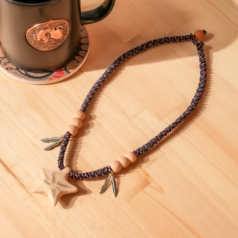 【原风艺站】星羽短链 | 限量特价优惠品 | 原住民 族服 台湾印象 - 项链 - 陶 