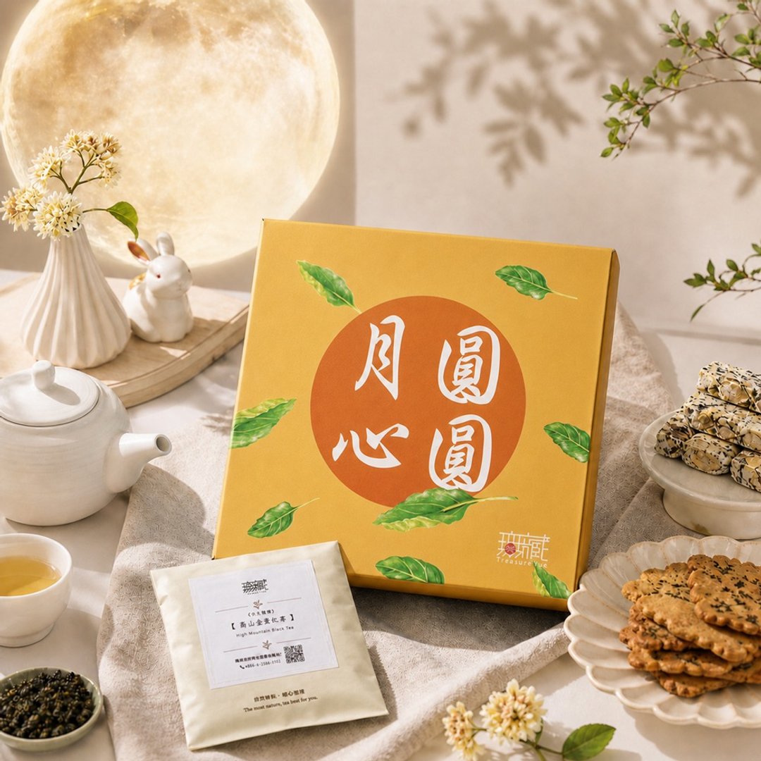 【无藏】公益礼盒 祝福茶包小方盒A5 月圆心圆【黄】 - 茶 - 新鲜食材 黄色