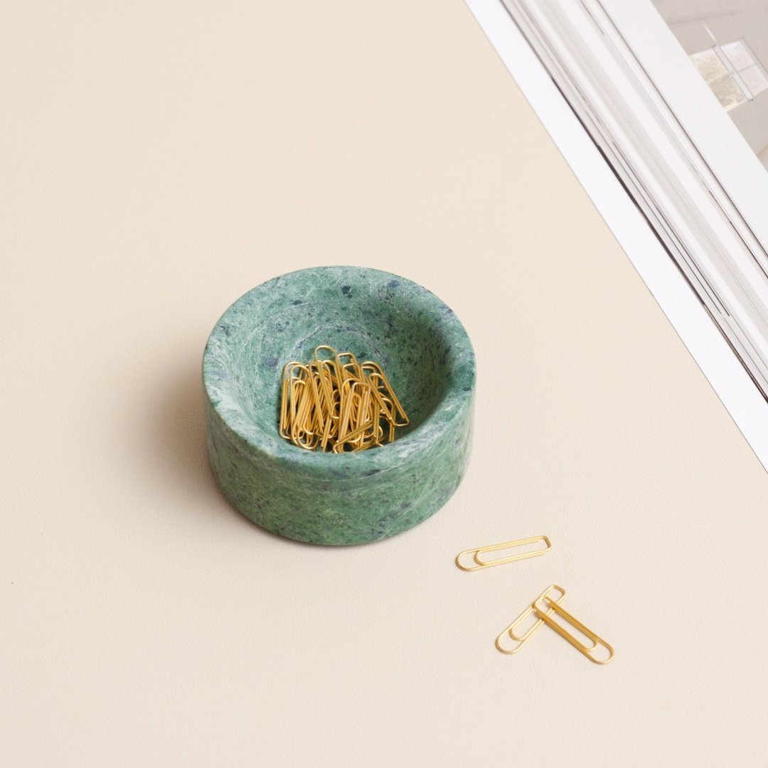 微瑕选品 - 大理石小碟/酱油碟 多用途收纳  (台湾蛇纹石) - 浅碟/小碟子 - 玉石 绿色