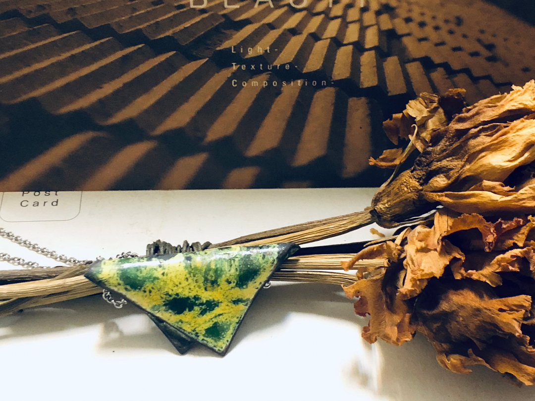 珐琅+金工锻敲手作│炫彩几何喷釉珐琅│文化币│台南旅游 - 金工/饰品 - 珐琅 