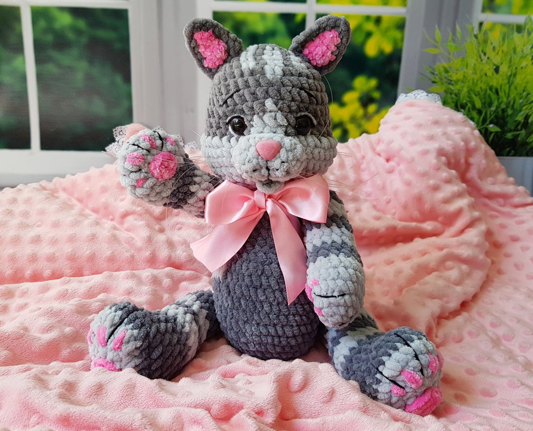 Crochet cat pattern, Amigurumi toy crochet pattern, cat plush pattern, soft toy - 手工艺教程/工具书 - 其他材质 