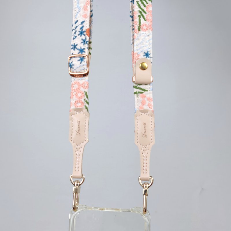 双扣背带-舒适1.8cm-花间-温柔刺绣-柔美立体手感 - 挂绳/吊绳 - 其他材质 多色
