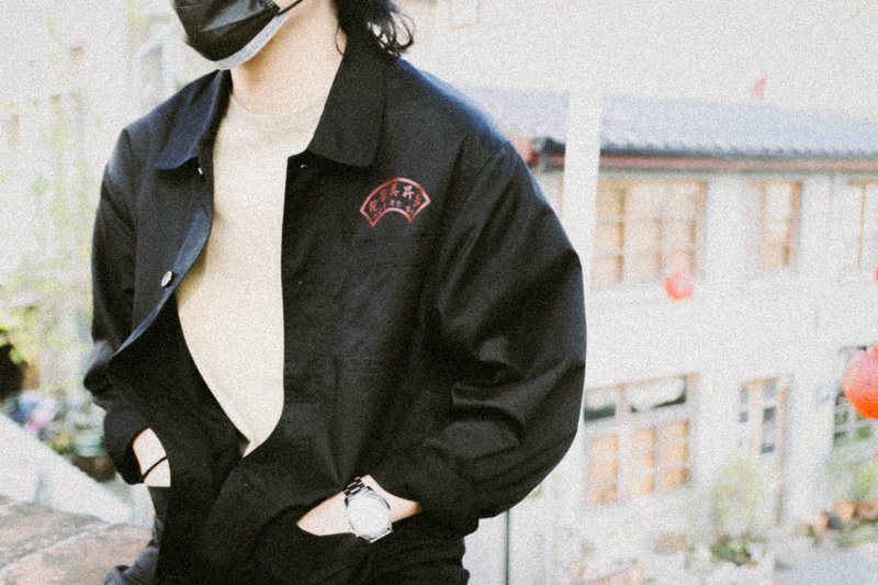 玉升美容院 工作 外套 ST Logo Jacket - 男装外套 - 棉．麻 黑色