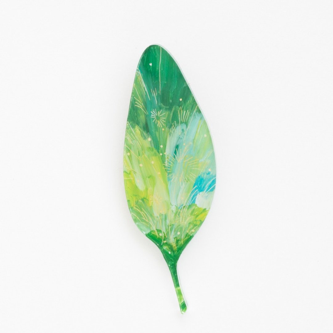 Picture of brooch [feathers] - 胸针 - 压克力 绿色