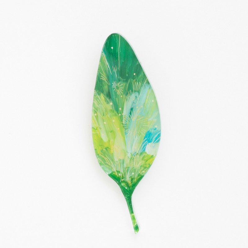 Picture of brooch [feathers] - 胸针 - 压克力 绿色