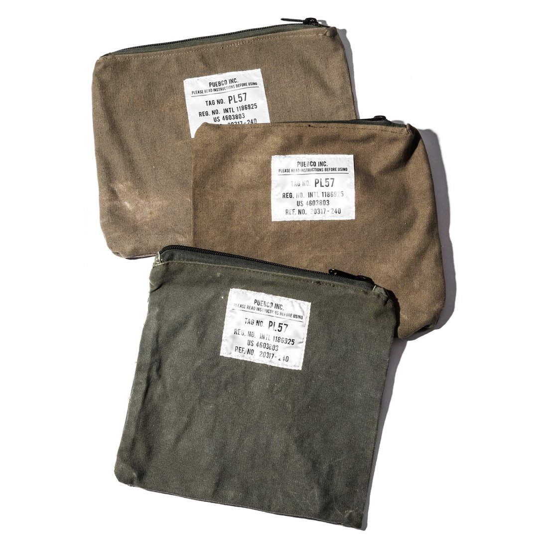VINTAGE MATERIAL POUCH 复古多功能置物袋 - 化妆包/杂物包 - 其他材质 卡其色