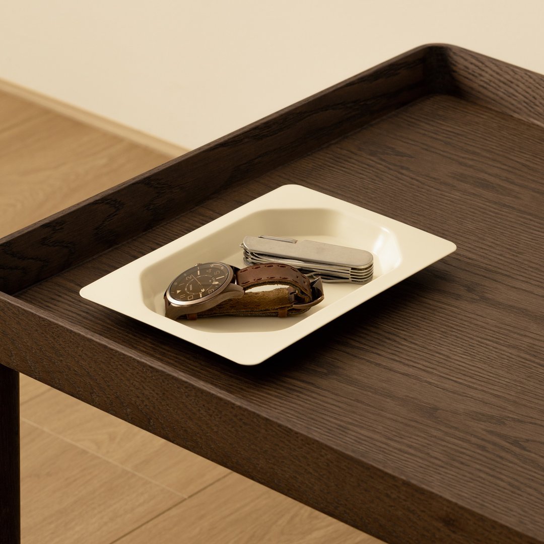 PURU Tray M | 金属托盘 | 象牙白 - 收纳用品 - 其他金属 白色