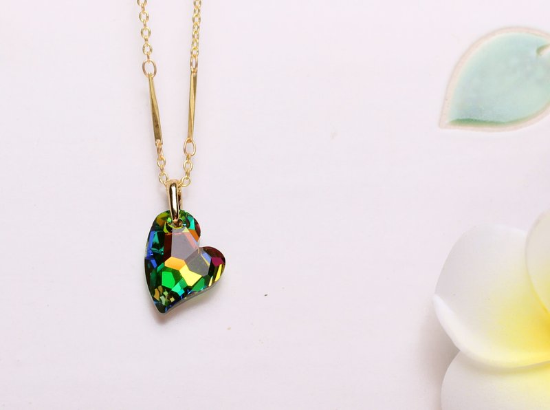 绿荫晨曦-湖绿色水晶项链 - 项链 - 宝石 绿色