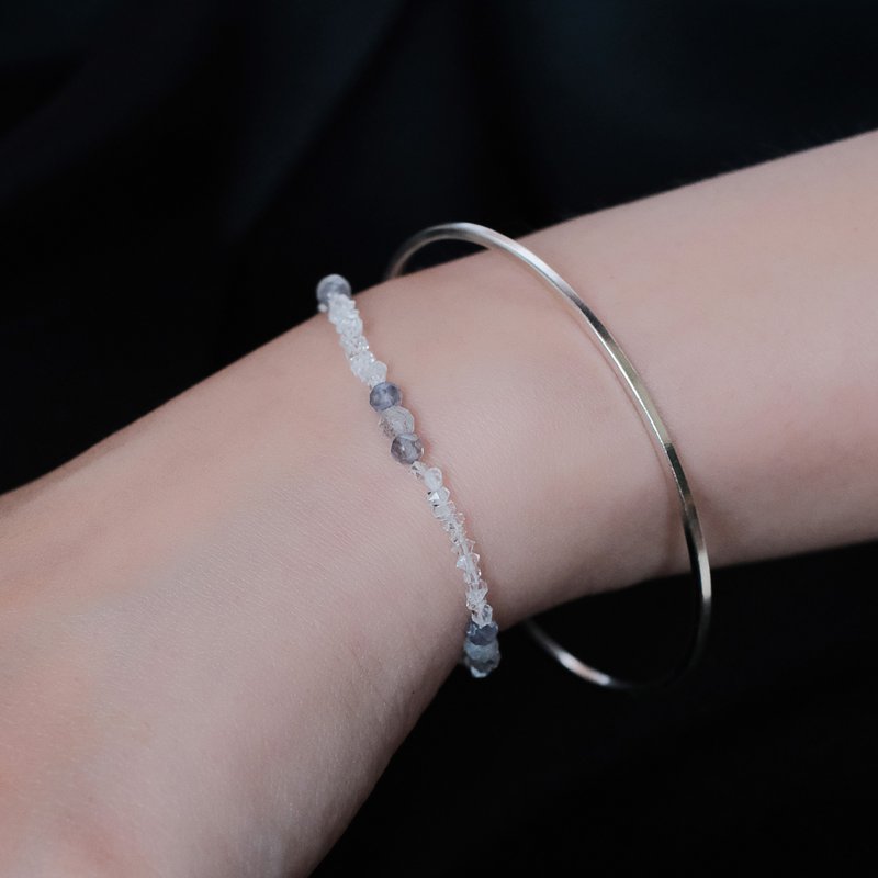 Space Ice - Magenta Mist - 冰晶双层手环 - 纯银 - 手链/手环 - 纯银 银色