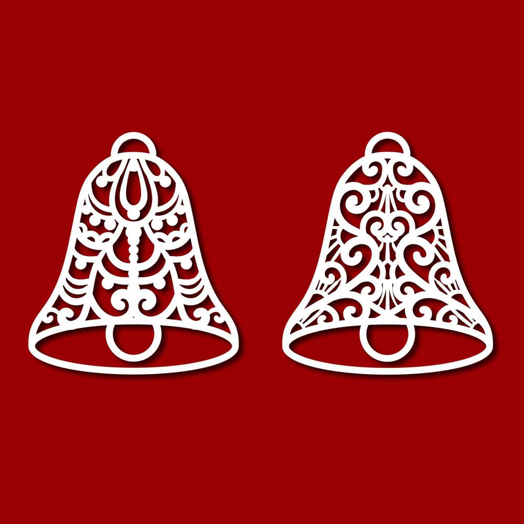 Bell svg, bells svg, christmas bells svg, bell pdf, bells pdf, bell png, cricut - 图文模板设计 - 其他材质 