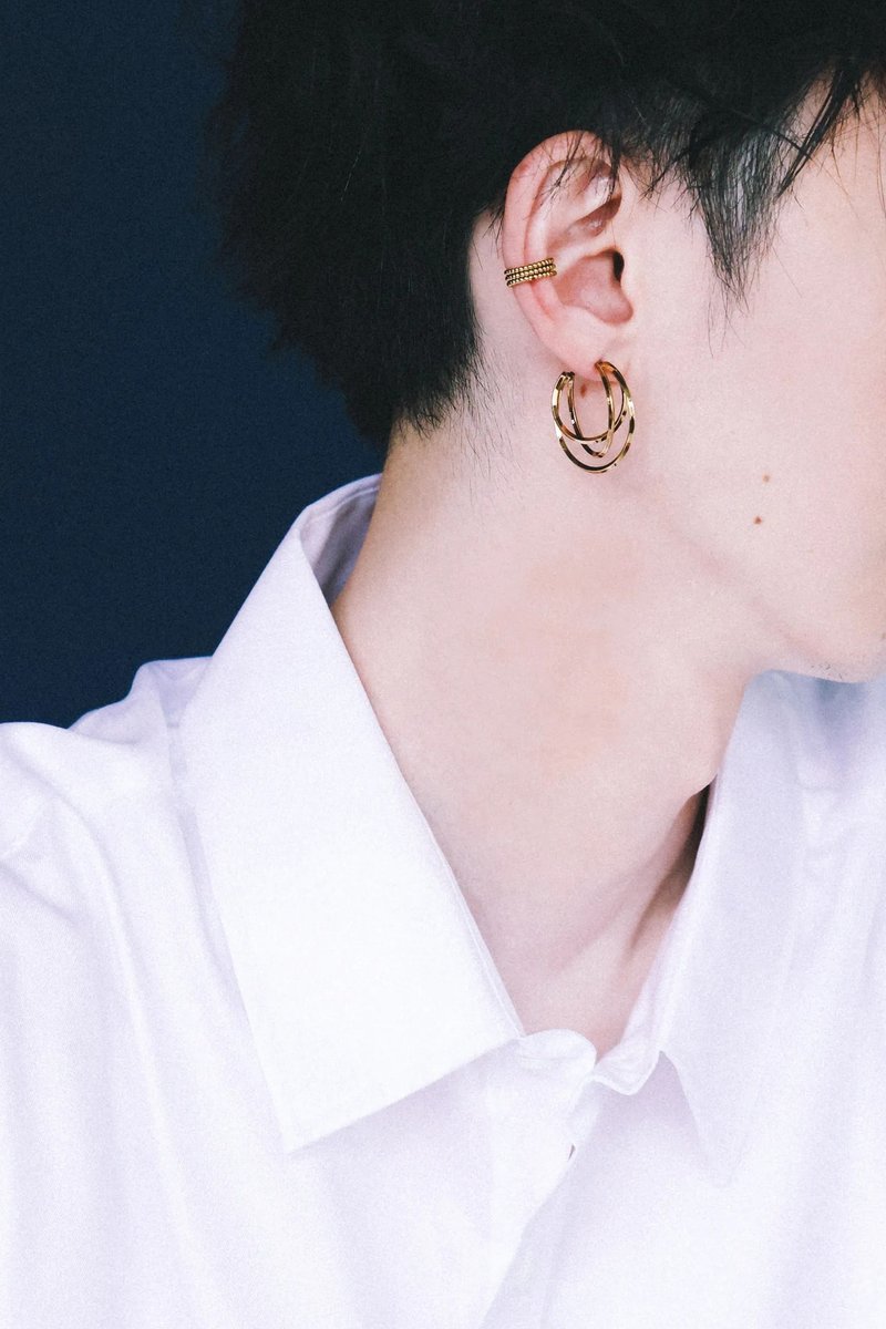 COR-DATE / UNISEX / 圆弧旋绕耳环 - 耳环/耳夹 - 其他金属 