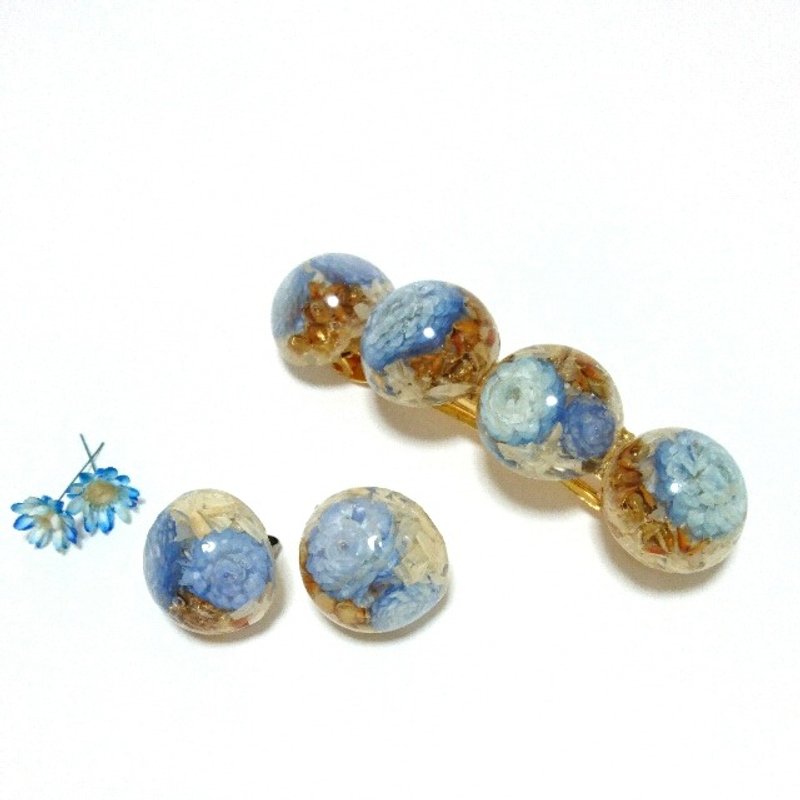 -¥ 200 deals set sale Dried flowers trapped ♪ (Lavender blue) - 发饰 - 其他金属 蓝色