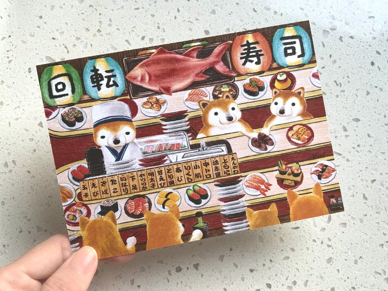 回转寿司 明信片 - 卡片/明信片 - 纸 红色