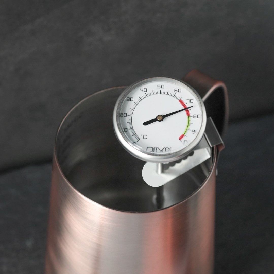 45mm 超大表面丨 Driver New 防水温度计 - 咖啡壶/周边 - 不锈钢 银色