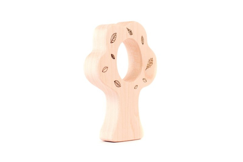 Smiling Tree Toys-TREE WOOD TEETHER树图样 固齿器 - 儿童家具 - 木头 卡其色