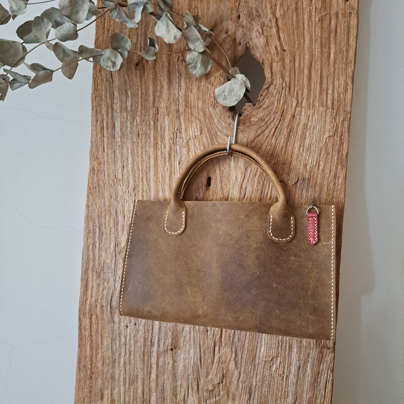 疯马皮随身小包/手提包【情人节礼盒】 - 手提包/手提袋 - 真皮 