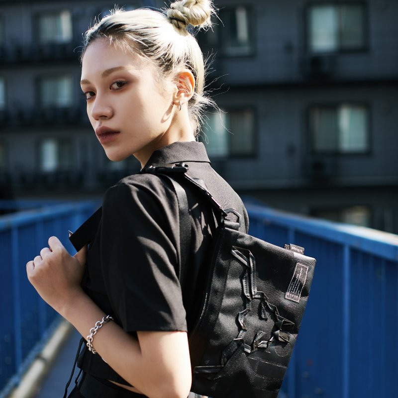 ORIBAGU 折纸包_黑公牛头骨 贴身小包 - 侧背包/斜挎包 - 其他人造纤维 黑色