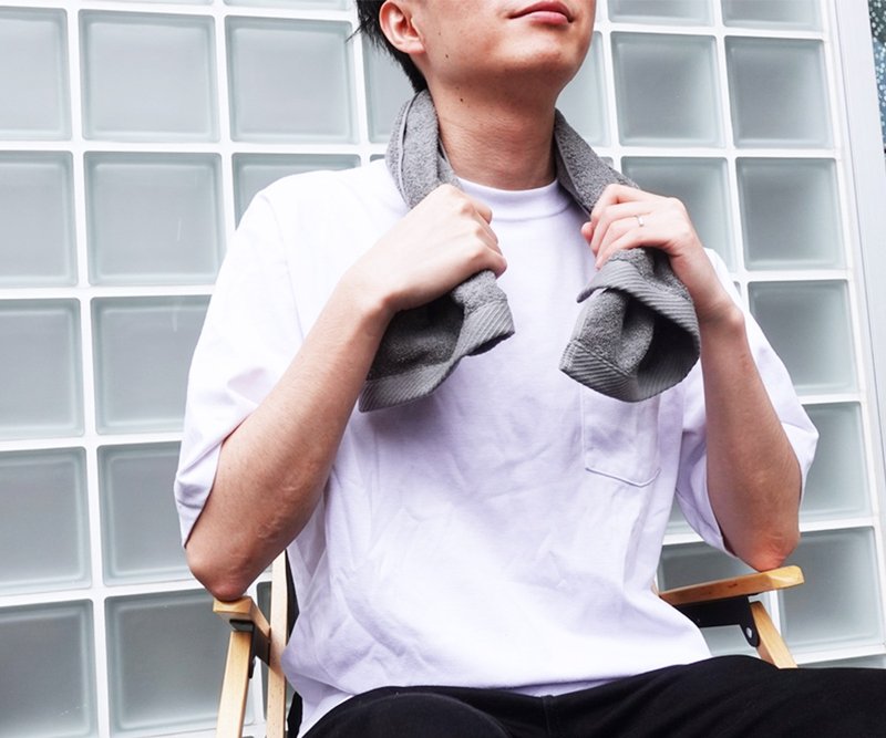 日本今治Hartwell-KATA硬毛巾初学者(34*80)-冰灰 - 被子/毛毯 - 棉．麻 灰色