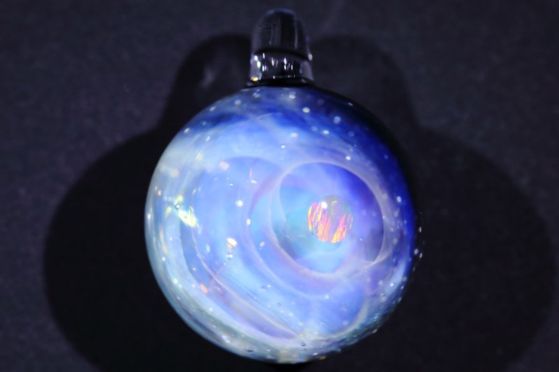 宇宙玻璃颈链吊坠23mm no.921 - 颈链 - 玻璃 蓝色
