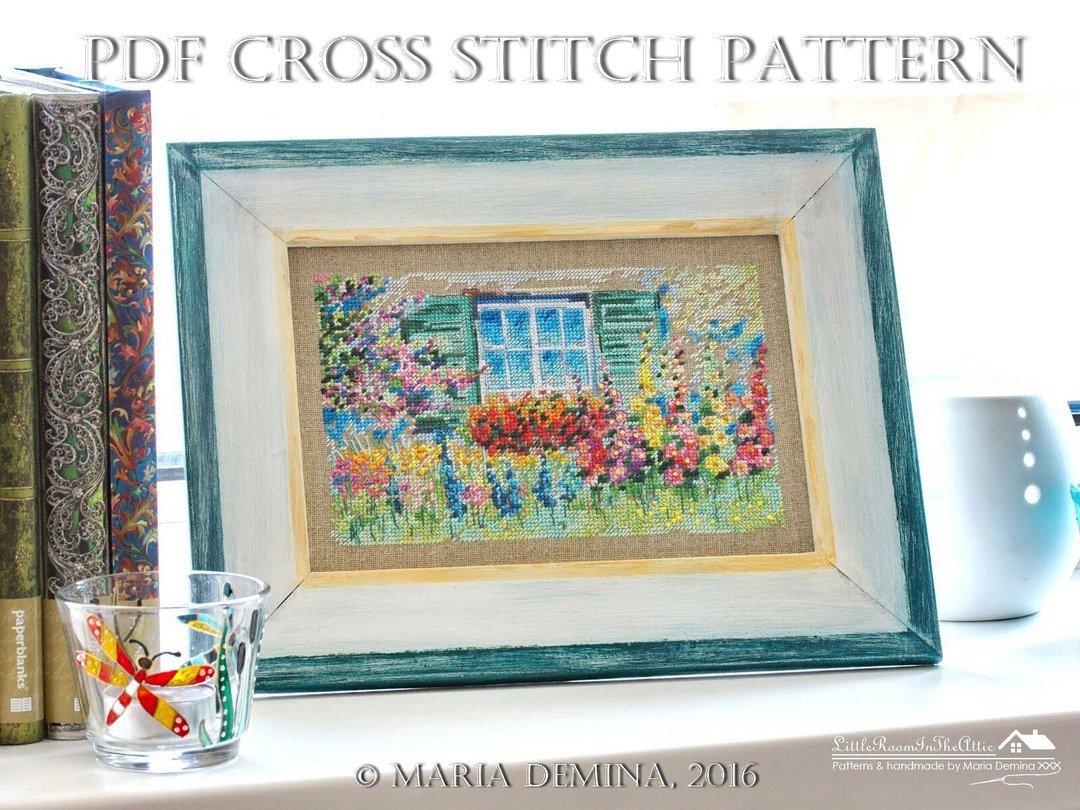 Window In Garden PDF cross stitch pattern - 手工艺教程/工具书 - 其他材质 
