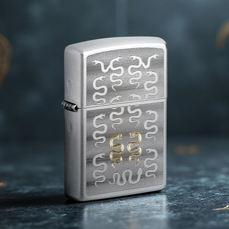 【ZIPPO官方旗舰店】2025年双色蛇纹设计防风打火机 46810 - 其他 - 铜/黄铜 多色