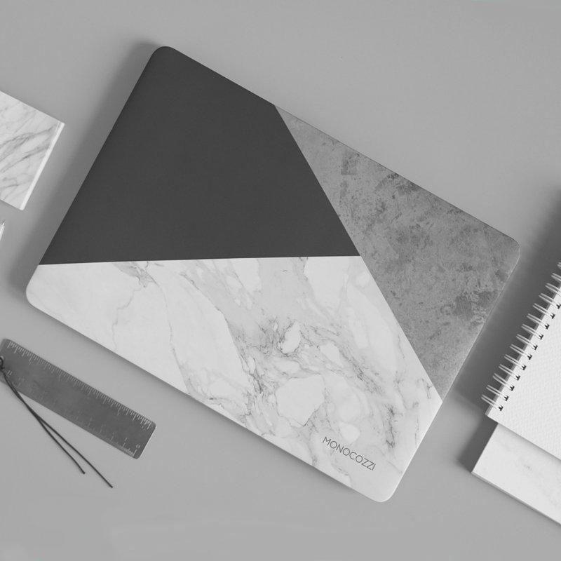 PATTERN LAB |  Macbook Pro 13“ W/ USB-C 图案保护硬壳 - 云石纹 - 平板/电脑保护壳 - 其他材质 灰色