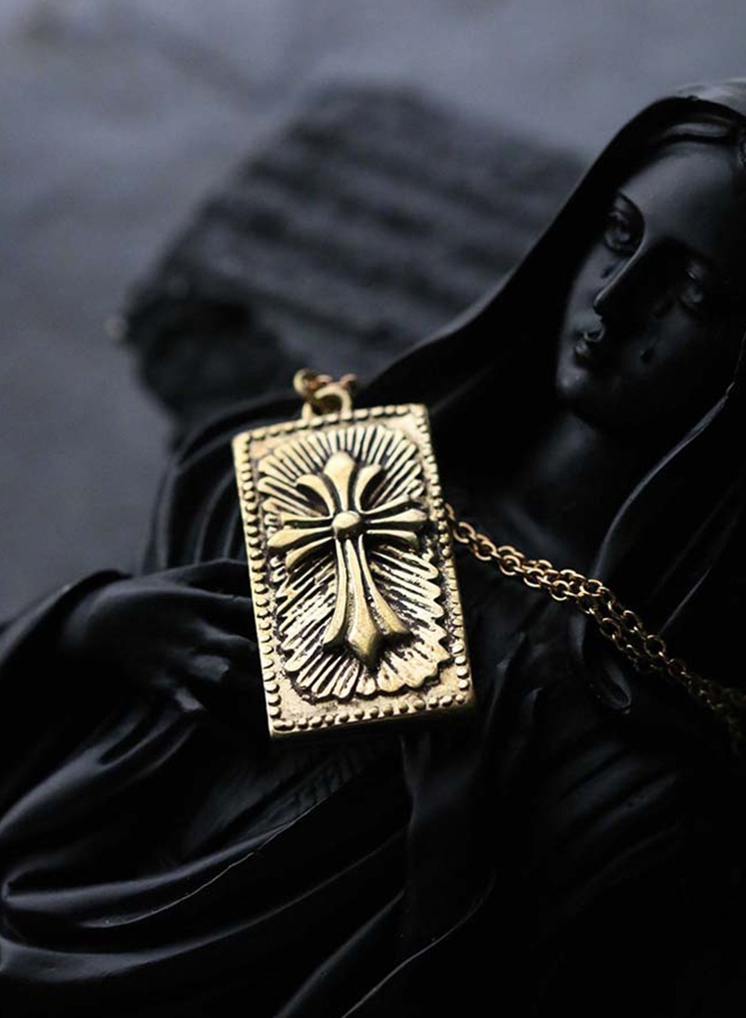 Vintage cross Necklace. - 项链 - 其他金属 