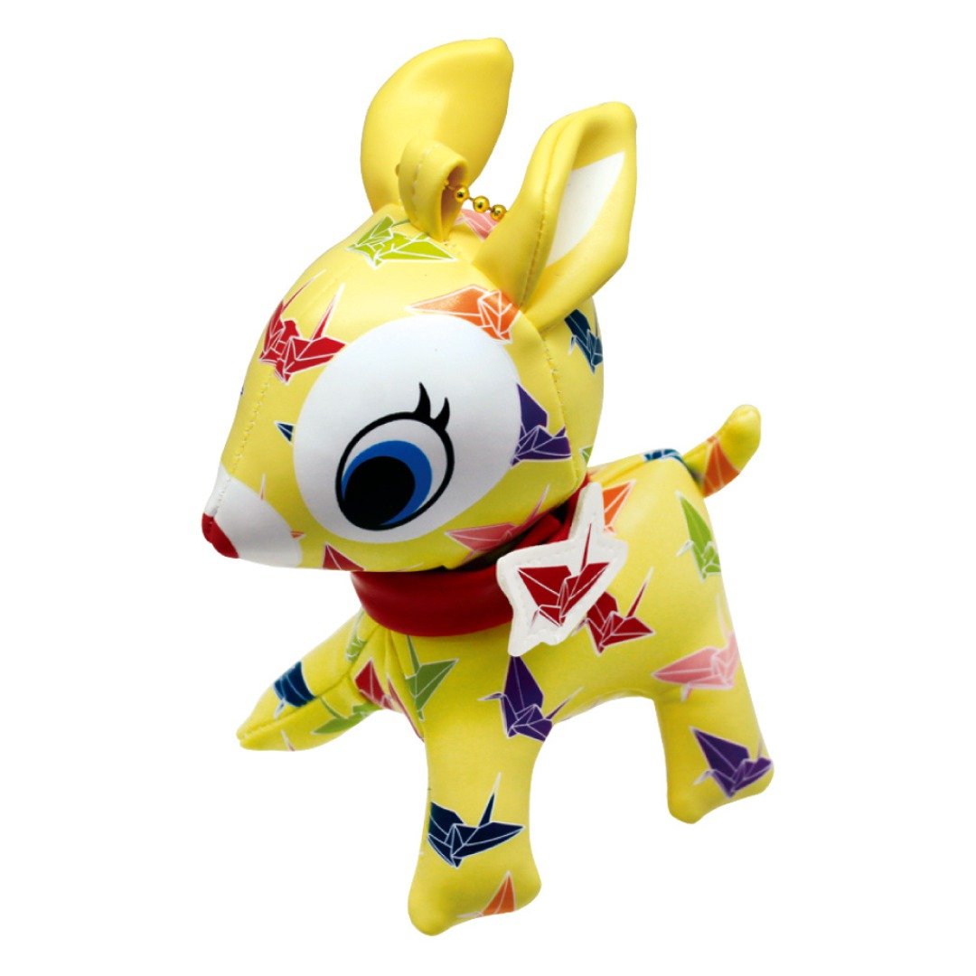 Puchi Babie Key Chain Orizuru YE Deer Cute Doll Gift Present Japan - 玩偶/公仔 - 其他材质 黄色