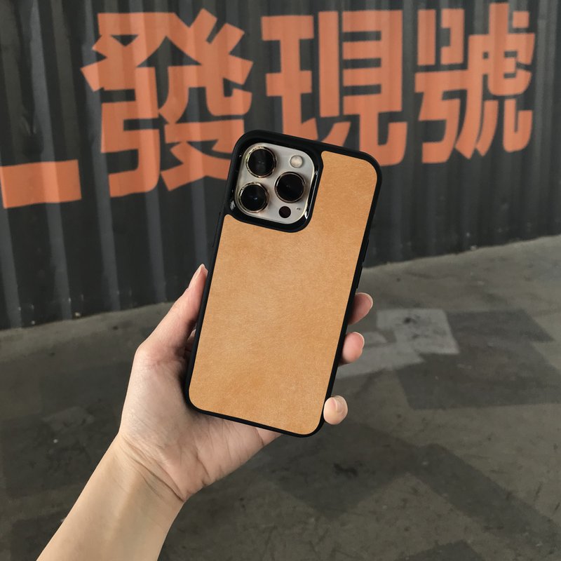 iPhone电话壳 17ProMax Air - 意大利真皮防摔手机壳 - 免费压字 - 手机壳/手机套 - 真皮 黄色