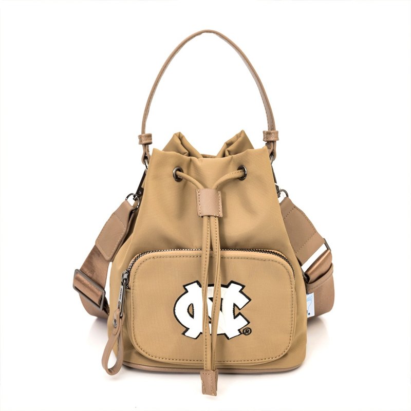 NCAA-北卡罗来纳大学UNC经典Logo水桶包-卡其 - 束口袋双肩包 - 尼龙 