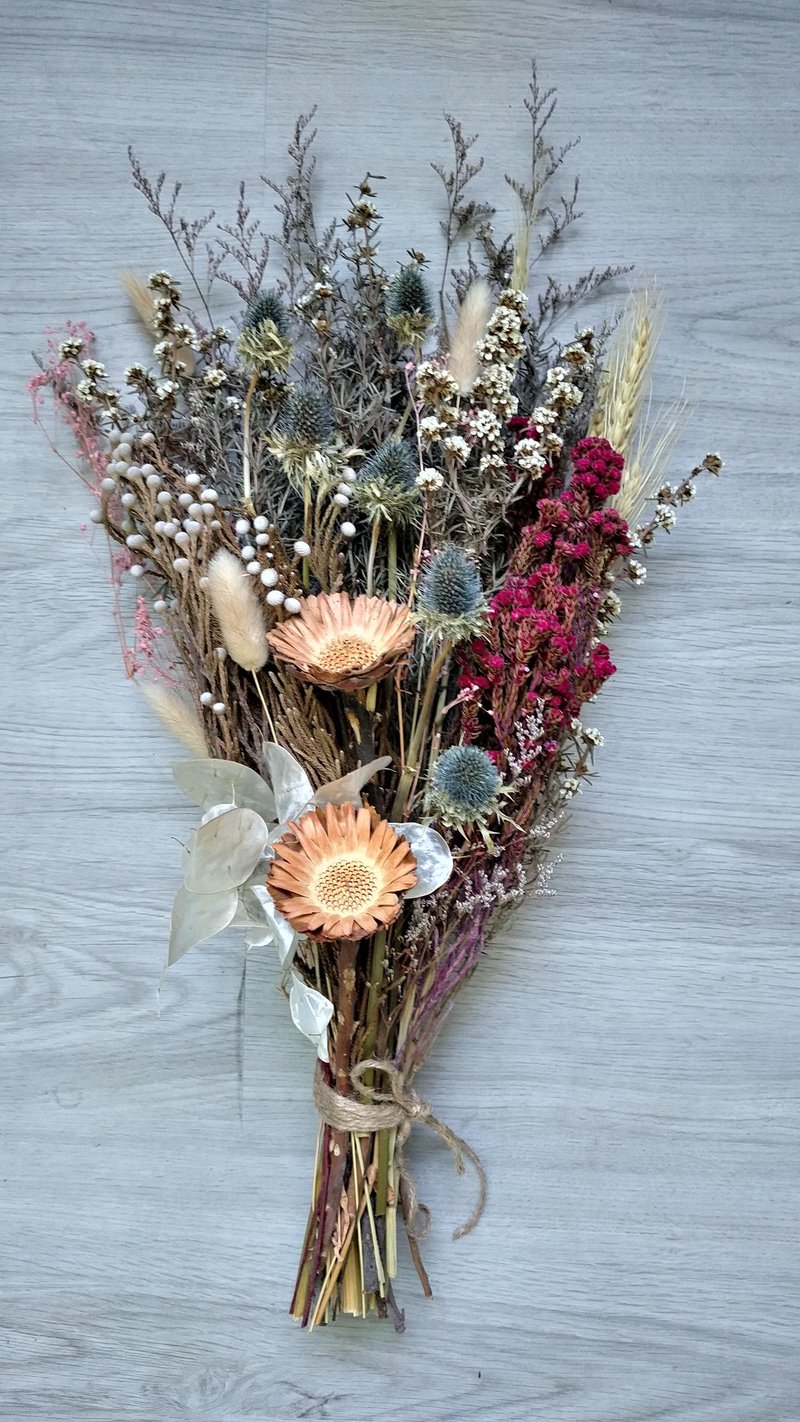 漫森态 干燥花 美式捧花 干燥捧花 新娘捧花 长形捧花 - 干燥花/捧花 - 植物．花 多色