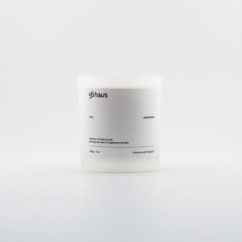 香氛蜡烛 桧木香 200g - 蜡烛/烛台 - 其他材质 白色