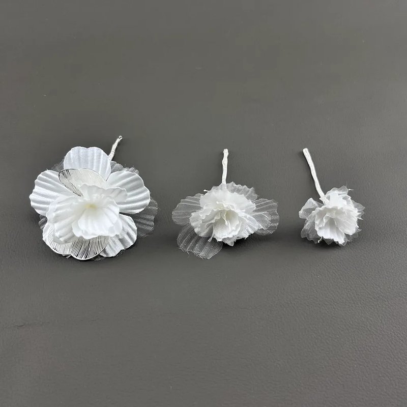 Reliable 可靠特殊银片透实交织三支发饰组 - 发饰 - 其他材质 白色