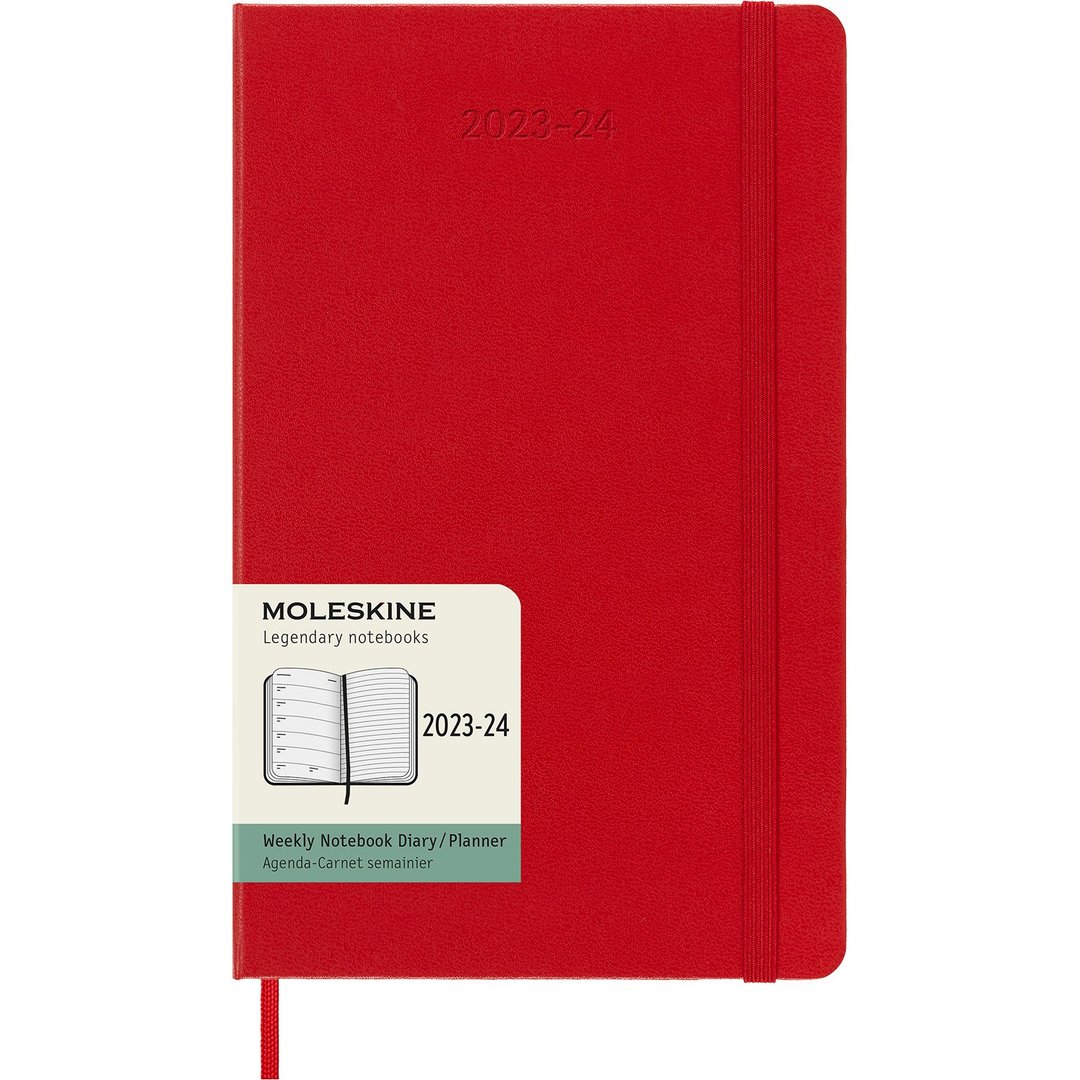 _勿上架_MOLESKINE 2023-24 周记手帐 18M 硬壳 L型 红 烫金服务 - 笔记本/手帐 - 纸 红色