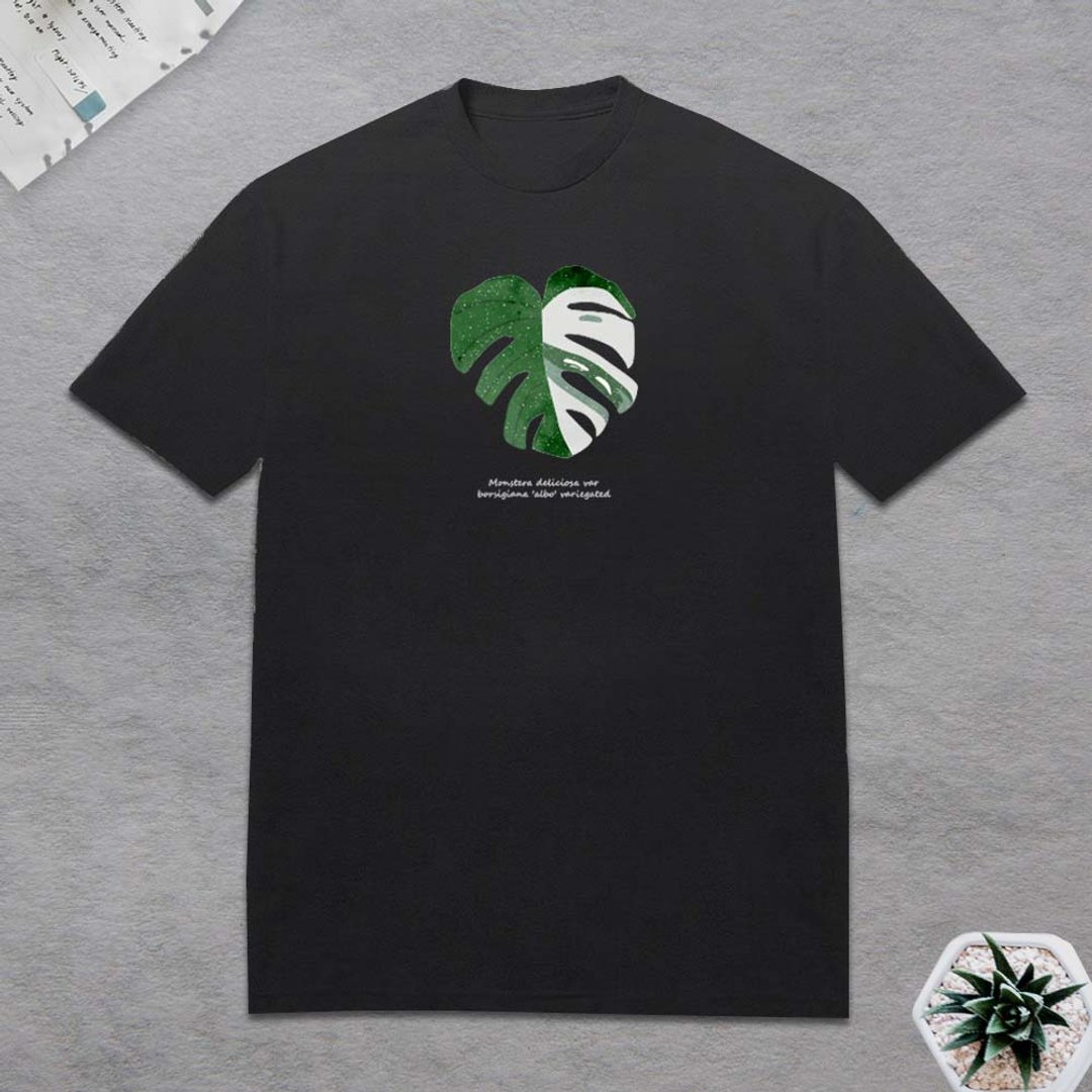 植物 龟背芋 T恤 观叶植物 - 男装上衣/T 恤 - 棉 多色
