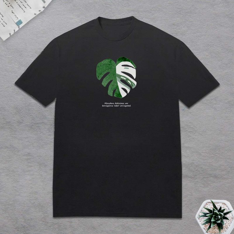 植物 龟背芋 T恤 观叶植物 - 男装上衣/T 恤 - 棉．麻 多色