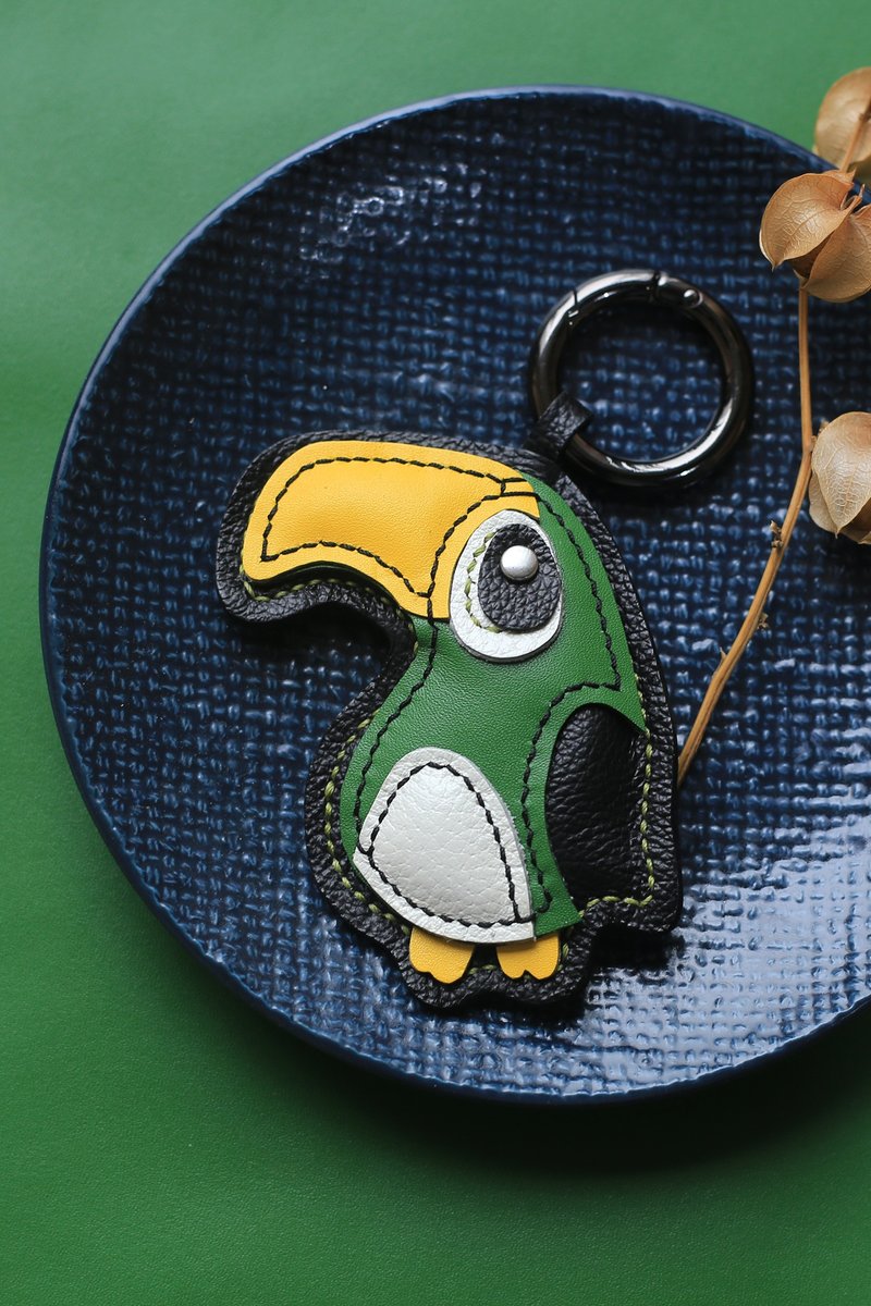 真皮系列 | 原创设计 全手缝 | 大嘴鸟 | 钥匙扣 吊饰 | 三色可选 - 吊饰 - 真皮 多色