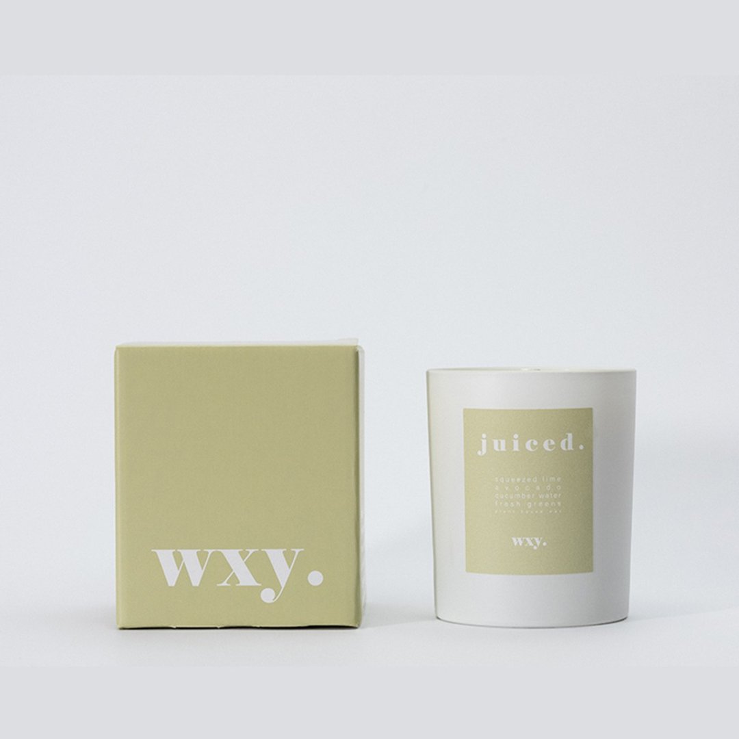 【展示品】 英国 wxy 经典蜡烛- juiced. 莱姆酪梨 & 黄瓜 - 蜡烛/烛台 - 玻璃 绿色
