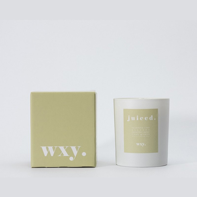 【展示品】 英国 wxy 经典蜡烛- juiced. 莱姆酪梨 & 黄瓜 - 蜡烛/烛台 - 玻璃 绿色