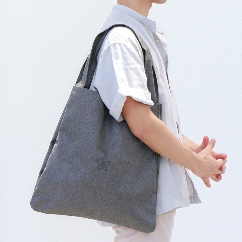 双层Tote包(尼龙)-迷雾灰_100414 - 侧背包/斜挎包 - 其他材质 灰色