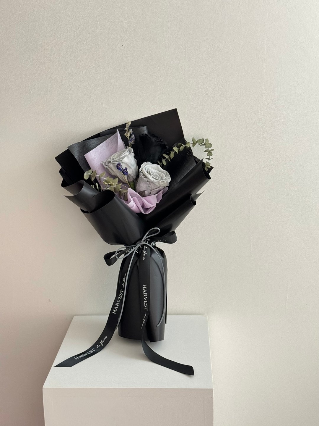 厄瓜多尔尔永生玫瑰花束 *附袋* - 干燥花/捧花 - 植物．花 黑色