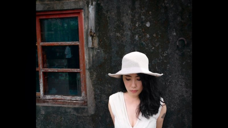 罗莎琳德Rosalind 手织遮阳帽 帽沿10cm chokdee-muakdeedee - 帽子 - 棉．麻 白色