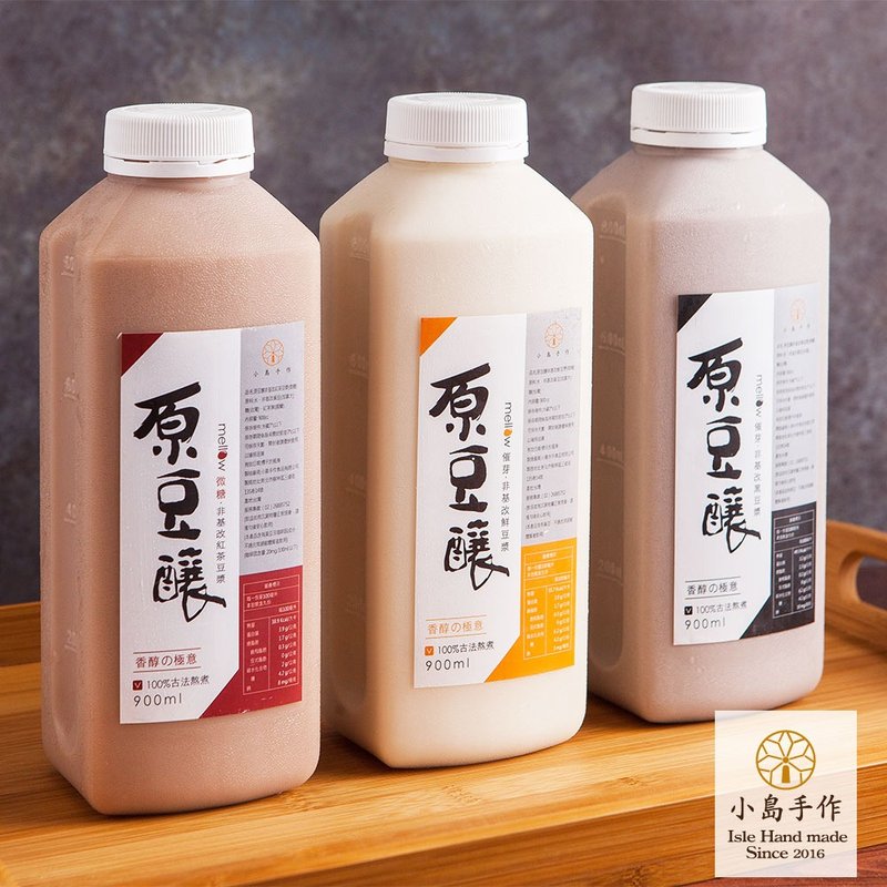 【小岛手作】原豆酿手工鲜豆浆任选 6罐组 (900cc/瓶) - 奶类/豆浆 - 塑料 白色
