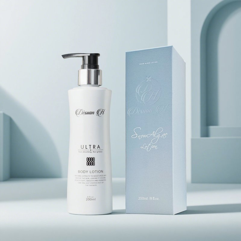 Dixuan H 精华奇肌透白身体乳-雪藻糖晶 200ml - 身体护肤/按摩油 - 玻璃 白色