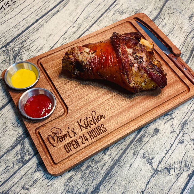 个人订制 定制化 原木牛扒托盘套装 实木食物托盘 结婚礼物 礼物 - 托盘/砧板 - 木头 