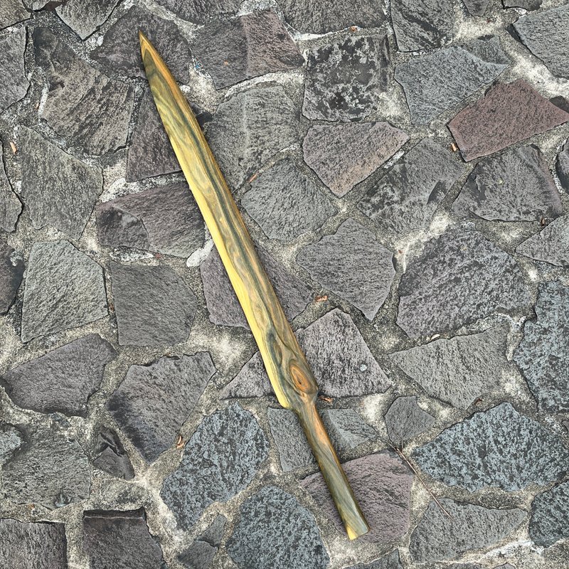 我贩剑　魔剑　断仙　艺术木刀　收藏木刀　手工木剑　绿檀　妖刀 - 摆饰 - 木头 绿色