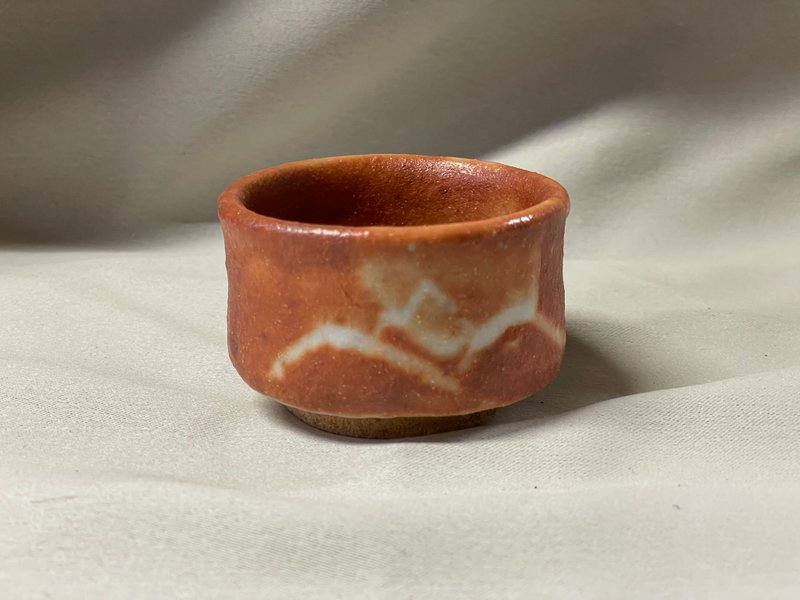 9 志野 酒杯 (6.5cm) - 酒杯/酒器 - 陶 红色